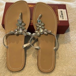 Hinyyrin Rhinestobe sandals, women’s size 11, BRAND NEW NEVER WORN